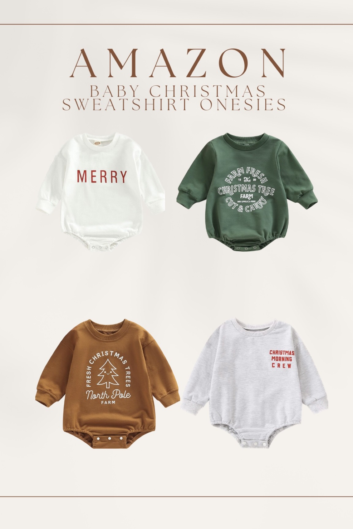 Amazon // baby sweatshirt onesie 

#LTKbaby #LTKSeasonal #LTKHoliday