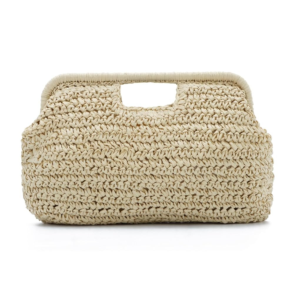 EVEOUT Straw Clutch for Women Summer Boho Raffia Beach Purse Bag Holiday Woven Tote Handbag for W... | Amazon (UK)