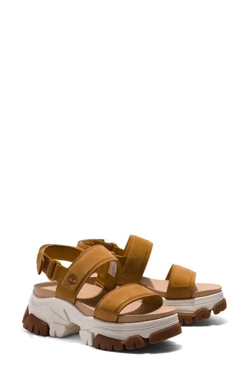 Timberland Adley Way Platform Sandal in Wheat Nubuck at Nordstrom, Size 8.5 | Nordstrom