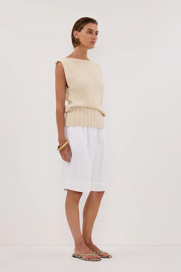 SUE CLAY SLEEVELESS KNIT TOP | DISSH