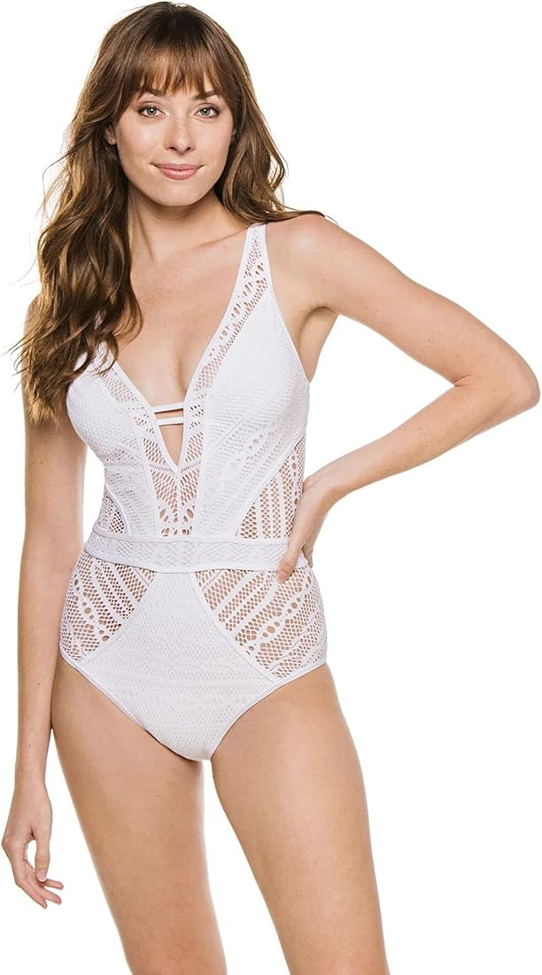 Becca by Rebecca Virtue Show & Tell Plunge One Piece Swimsuit | Amazon (US)