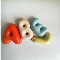 Handmade Ceramic Bubble Letter Personalized Wall Decor | Etsy (US)