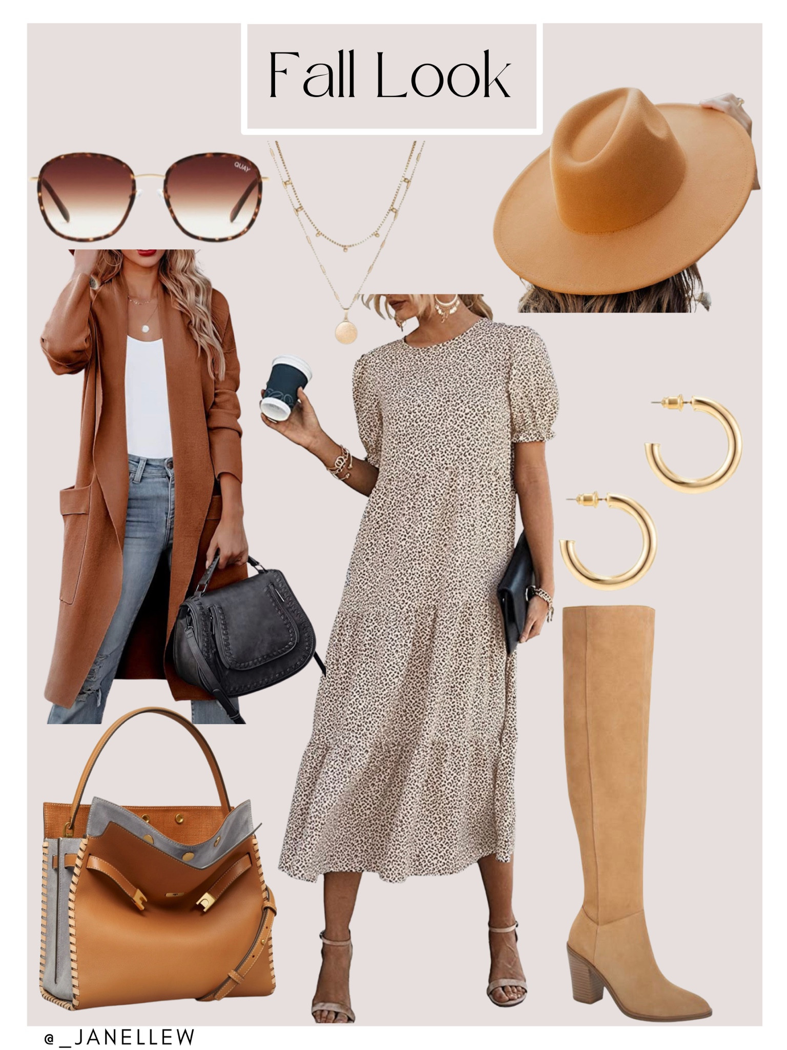 Transition into Fall🤎🍁🍂

#dress #hat #cardigan #jacket #boots #kneehigh #falllook #falloutfit 

#LTKSeasonal #LTKstyletip