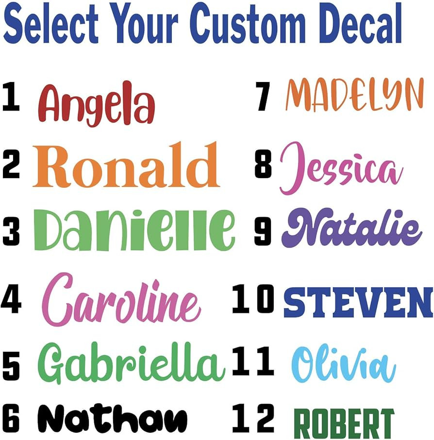 Personalized Custom Font Name Decal Sticker Compatible with Tumbler Cups, Laptop, Phones, RV, Boa... | Amazon (US)