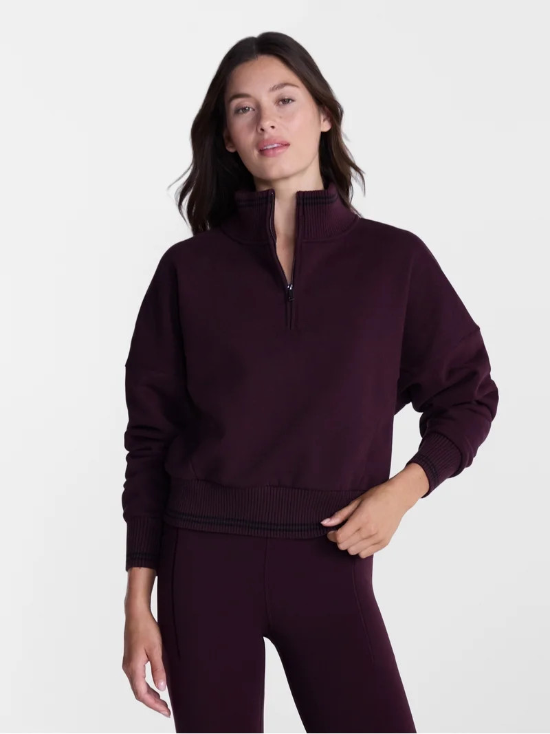 Avia Women's Quarter Zip Fleece Pullover, Sizes XS-XXXL | Walmart (US)