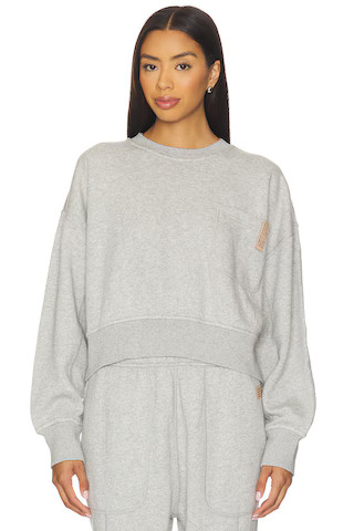 LUNYA Silksweats Midweight Reversible Seamed Sweatshirt in Napping Dove Heather from Revolve.com | Revolve Clothing (Global)