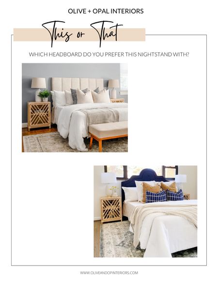 Which bedroom pairing do you prefer?!
.
.
.
Channel Tufted Headboard 
Dark Gray Arched Headboard 
Dark Blue Arched Tufted Headboard 
Bamboo Nightstands
Rattan Nightstands 
Modern Cream Bench
White Textured Lamps


#LTKstyletip #LTKbeauty #LTKhome