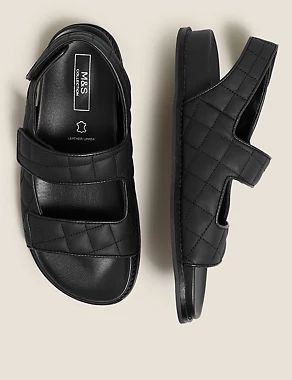 Leather Flatform Footbed Sandals | Marks & Spencer (UK)