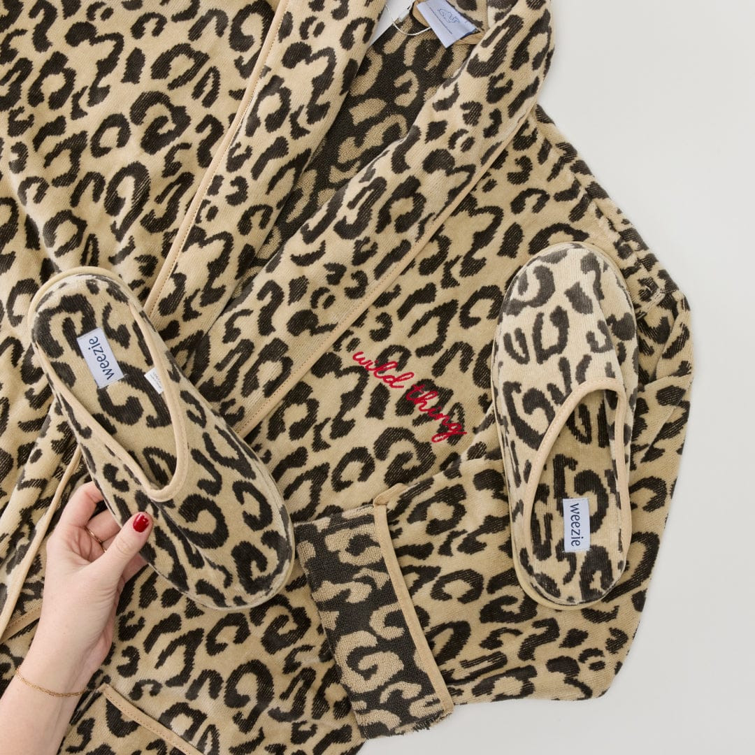 Personalized Terry Slippers | Weezie Towels | Weezie Towels