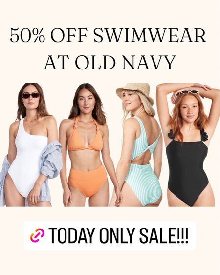 50% off swimwear today only at Old Navy! 

#LTKFind #LTKswim #LTKunder50