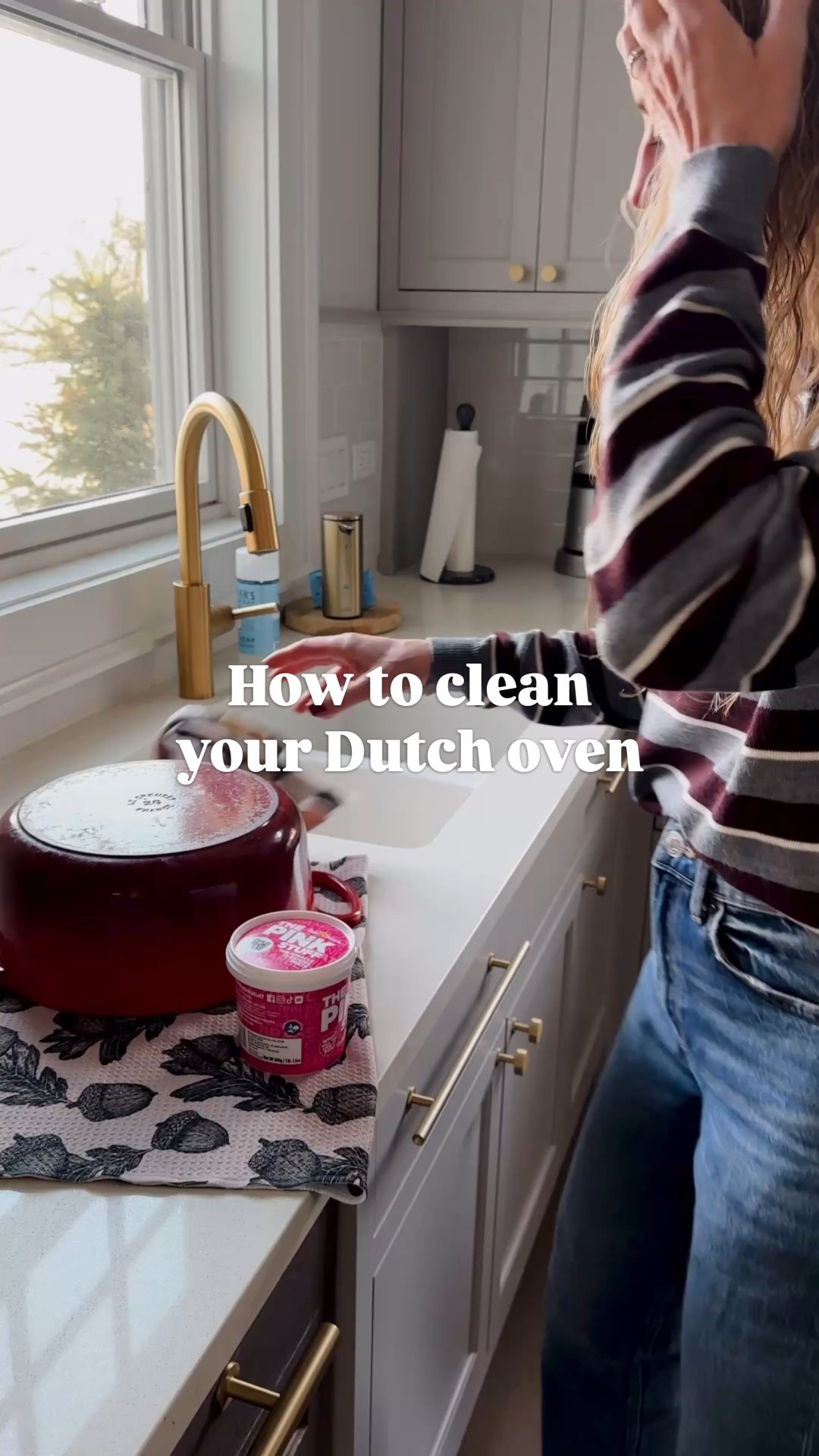 Clean your Dutch oven with this pink stuff and it will shine like new!
#cleaninghack 

#LTKHome #LTKmomlife