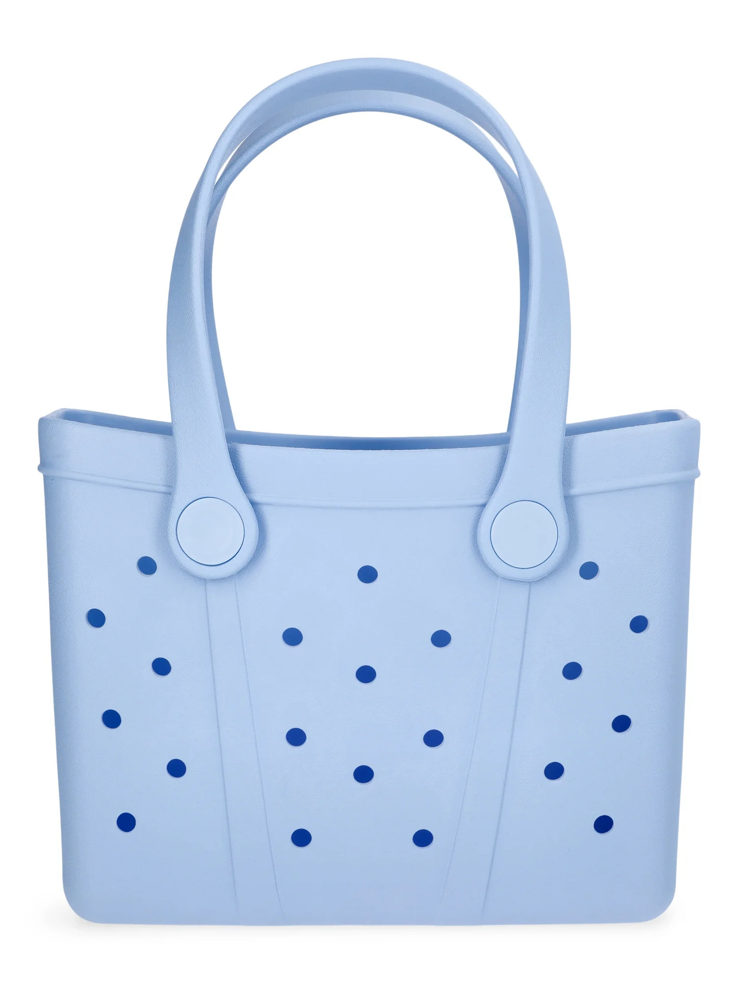 Time and Tru Women's Lightweight Mini Beach Tote Bag, Light Blue | Walmart (US)