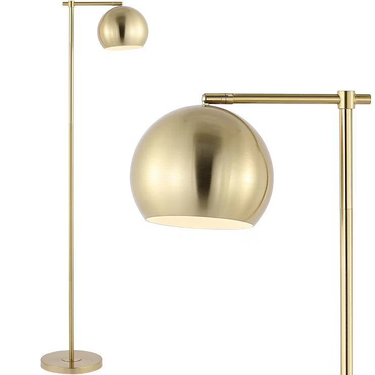 58.5" Eva Modern Contemporary Iron LED Floor Lamp Brass Gold (Includes LED Light Bulb) - JONATHAN... | Target