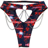 Headbanger | High Waisted Cut Chain Bottoms Wit Cut Out, Festival Bottoms, Rave Black Outfit | Etsy (US)