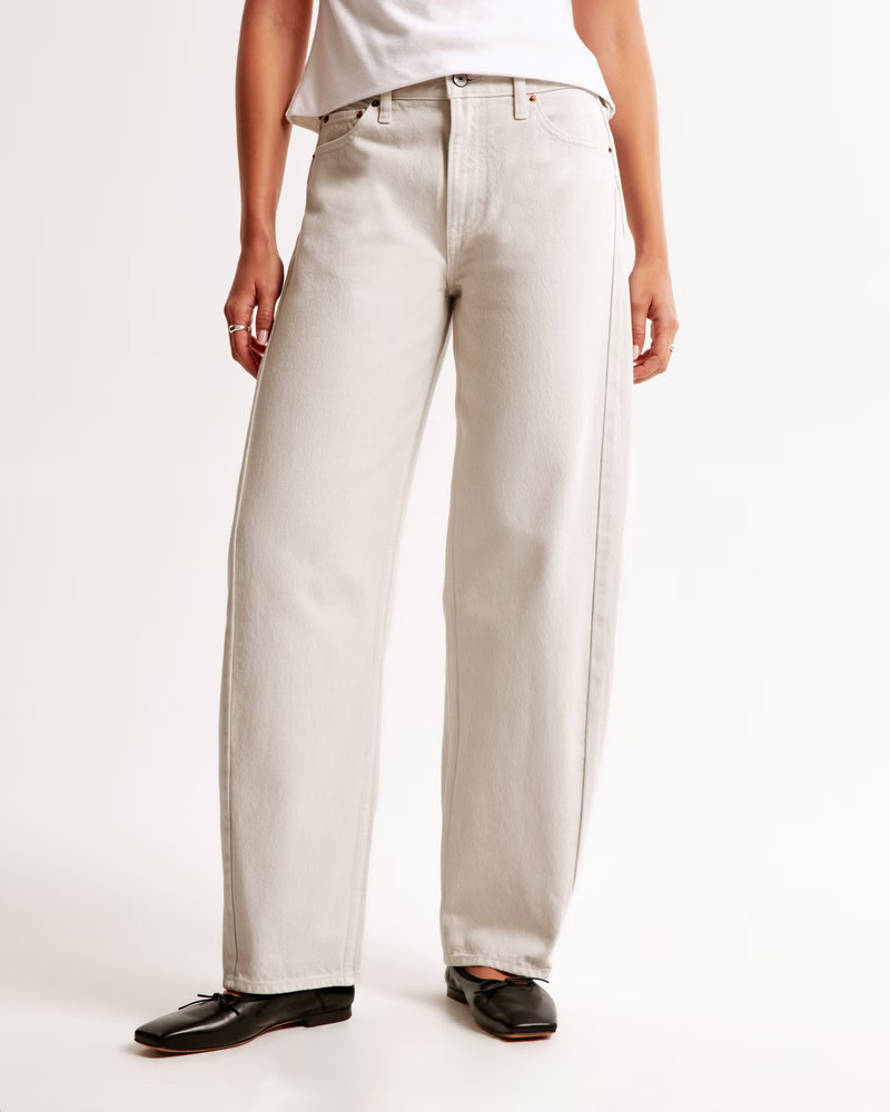 Women's Mid Rise Barrel Jean | Women's Sale | Abercrombie.com | Abercrombie & Fitch (UK)