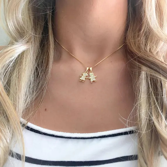 Gold Necklace Boy Girl 18 K Gold Filled Necklace Boy and Girl | Etsy | Etsy (US)