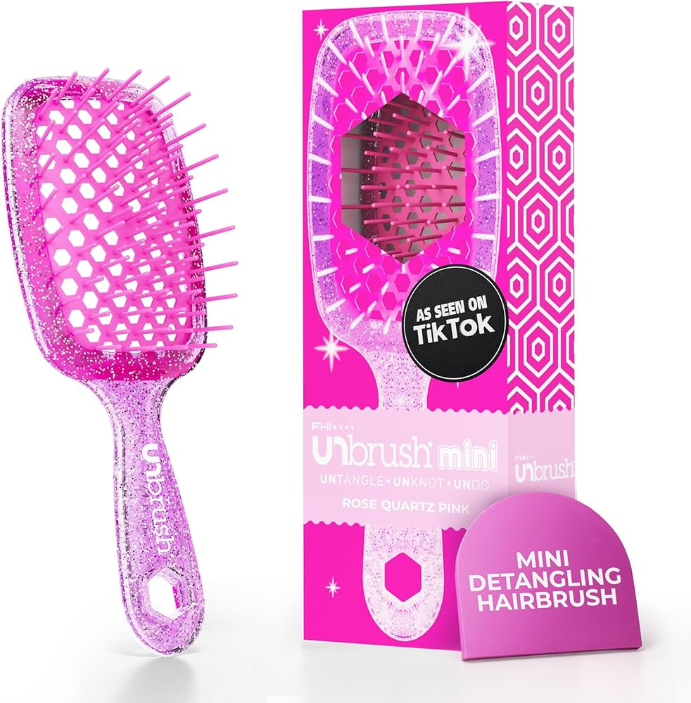 FHI Heat UNbrush Mini Detangler Brush for Pain-Free Brushing on All Wet or Dry Hair Types — Dur... | Amazon (US)