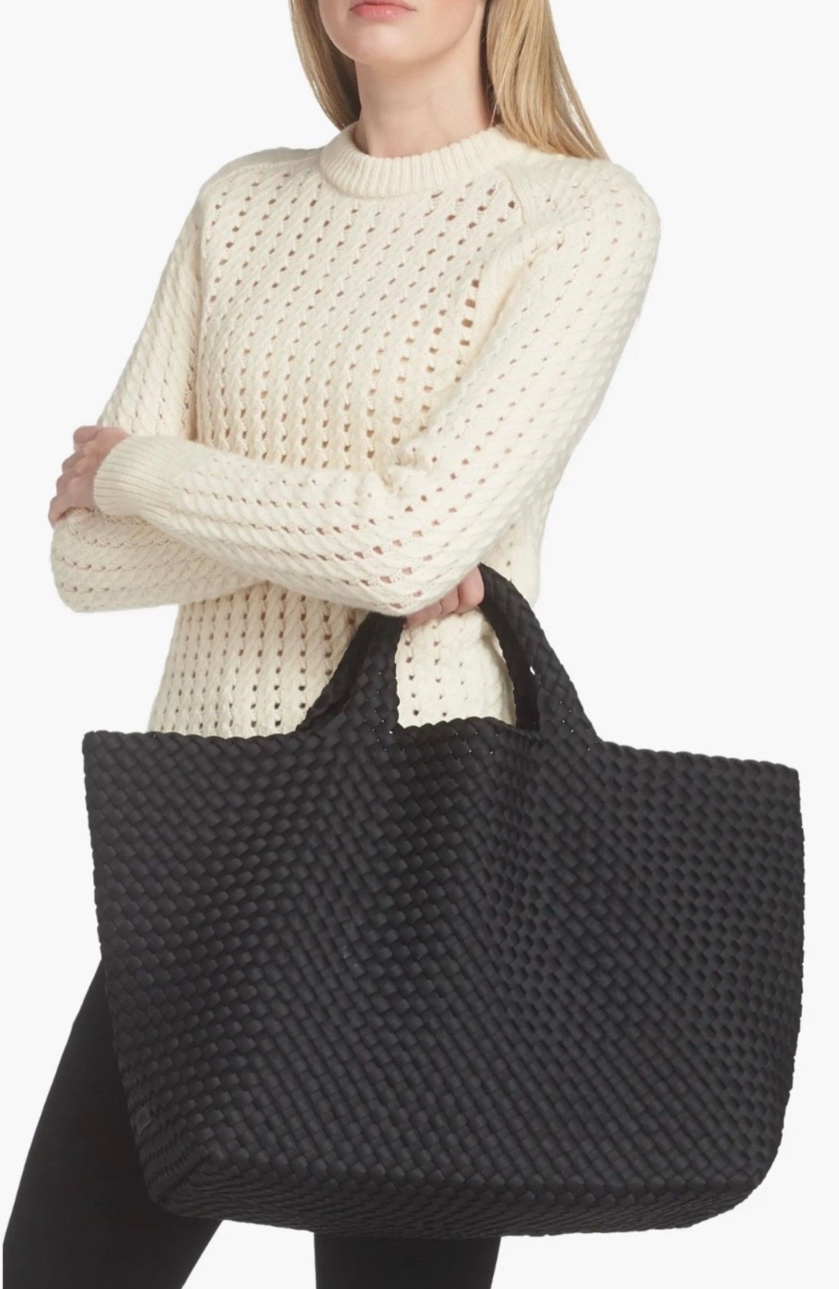 Black tote bag