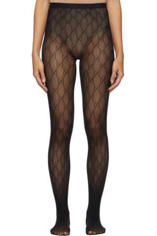 Black GG Tights | SSENSE