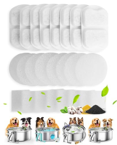 oneisall Dog Water Fountain for Large Dogs,7L/230oz/1.8G Stainless Steel Dog Fountain Super Quiet with Triple Filtration,Great for Large Dogs Cats and Multi-Pet Home (8Set Filters for 7L Dog Fountain) | Amazon (US)