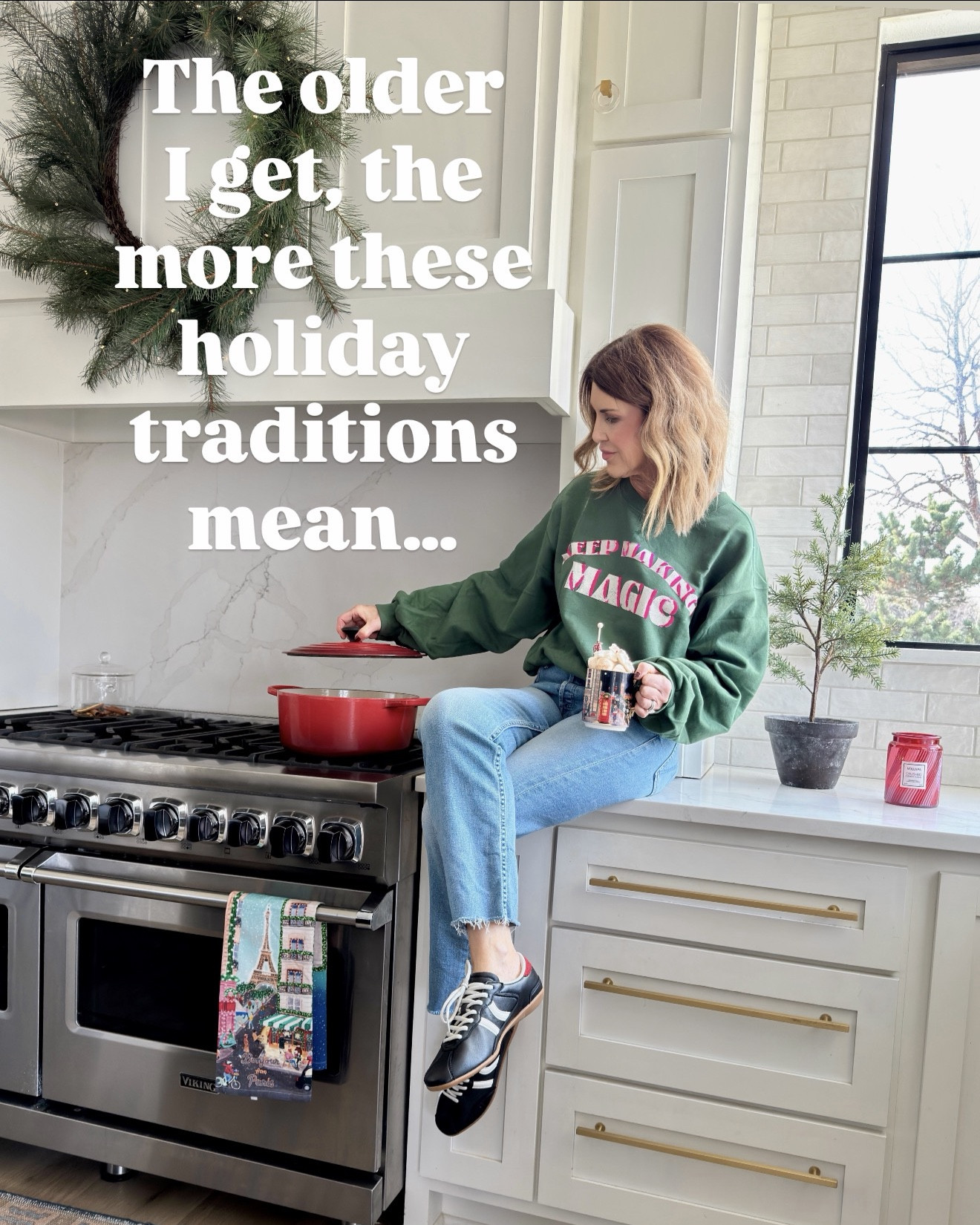 The older I get, the more I appreciate the small moments and traditions of the season. I want to share some of my family’s favorites:
1. Making Wassail & toasting to good health 
2. Decorating a tree that tells a story
3. Working puzzles
4. Enjoying the scents of the season: peppermint, cedar, balsam, and spices!
5. Enjoying good food, and eating junk I normally forego.
6. Watching new holiday movies and re-watching the classics.
7. Drinking hot chocolate in pretty seasonal mugs!
8. Playing games with the entire family.
9. Making the season magical and bright.
10. Finding joy in the smallest details.
11. Of course, giving and remembering the reason for the season 🫶🏼
Keep making magic ✨🎄

#LTKHoliday #LTKGiftGuide #LTKSeasonal