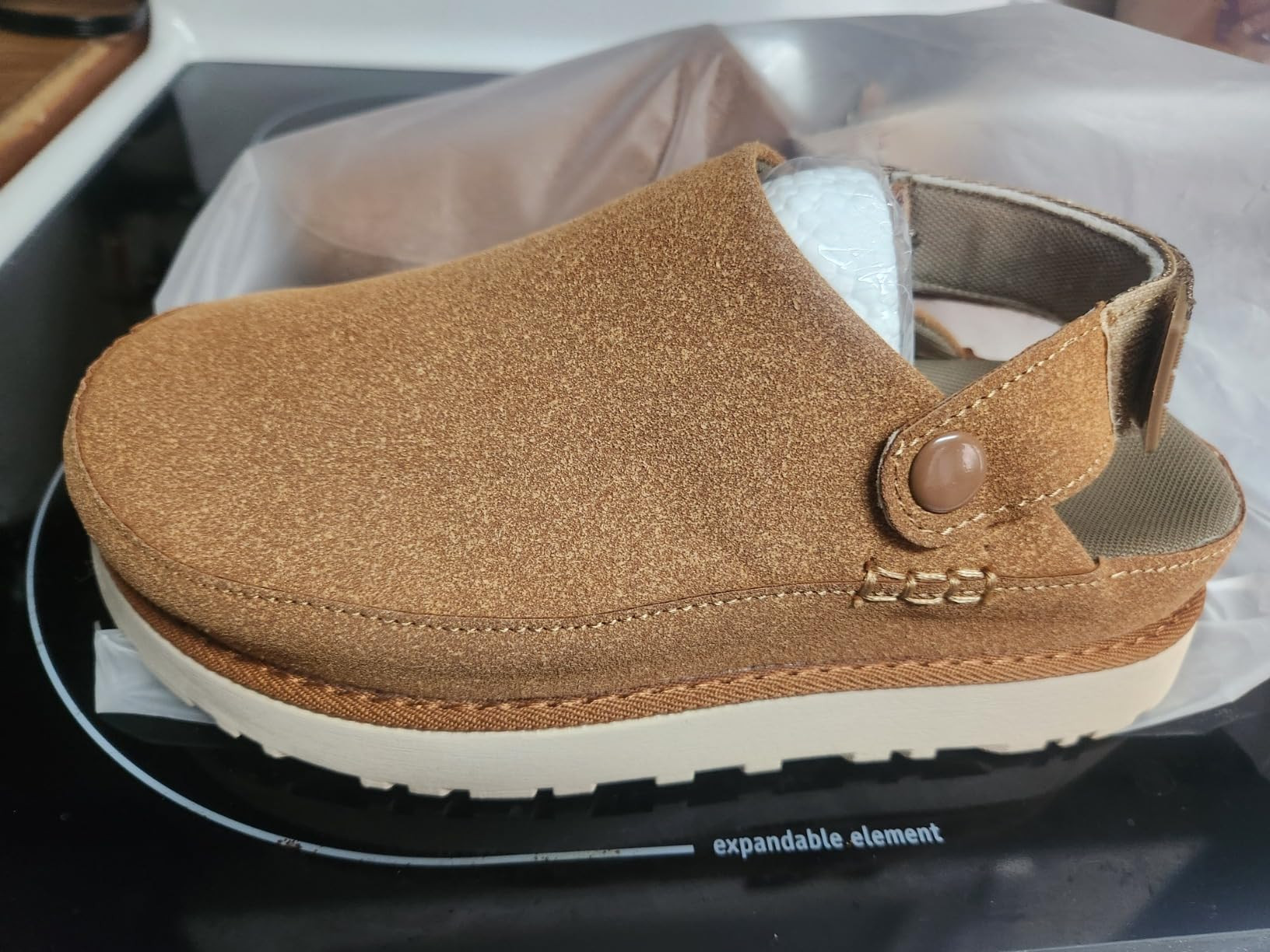 Womens Clog Platform Mules Clogs with Back Strap Women Suede Slipper Fall Shoes | Amazon (US)