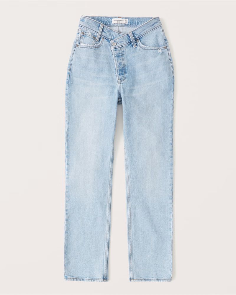 Curve Love High Rise Dad Jeans | Abercrombie & Fitch (US)