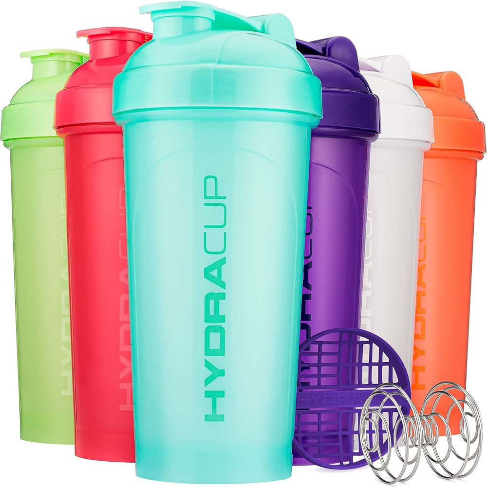 Hydra Cup | 6 Pack | Shaker Bottles for Protein Powder Shakes & Mixes, 28-Ounces (900ml), Six Col... | Amazon (US)