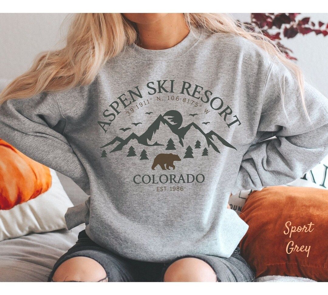 Aspen Sweatshirt Unisex Colorado Aspen Ski Resort Soft and - Etsy | Etsy (US)