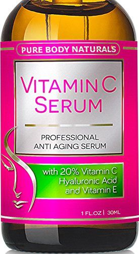 Vitamin C Serum for Face with Hyaluronic Acid, 20% C   E Professional Topical Facial Skin Care Helps | Amazon (US)