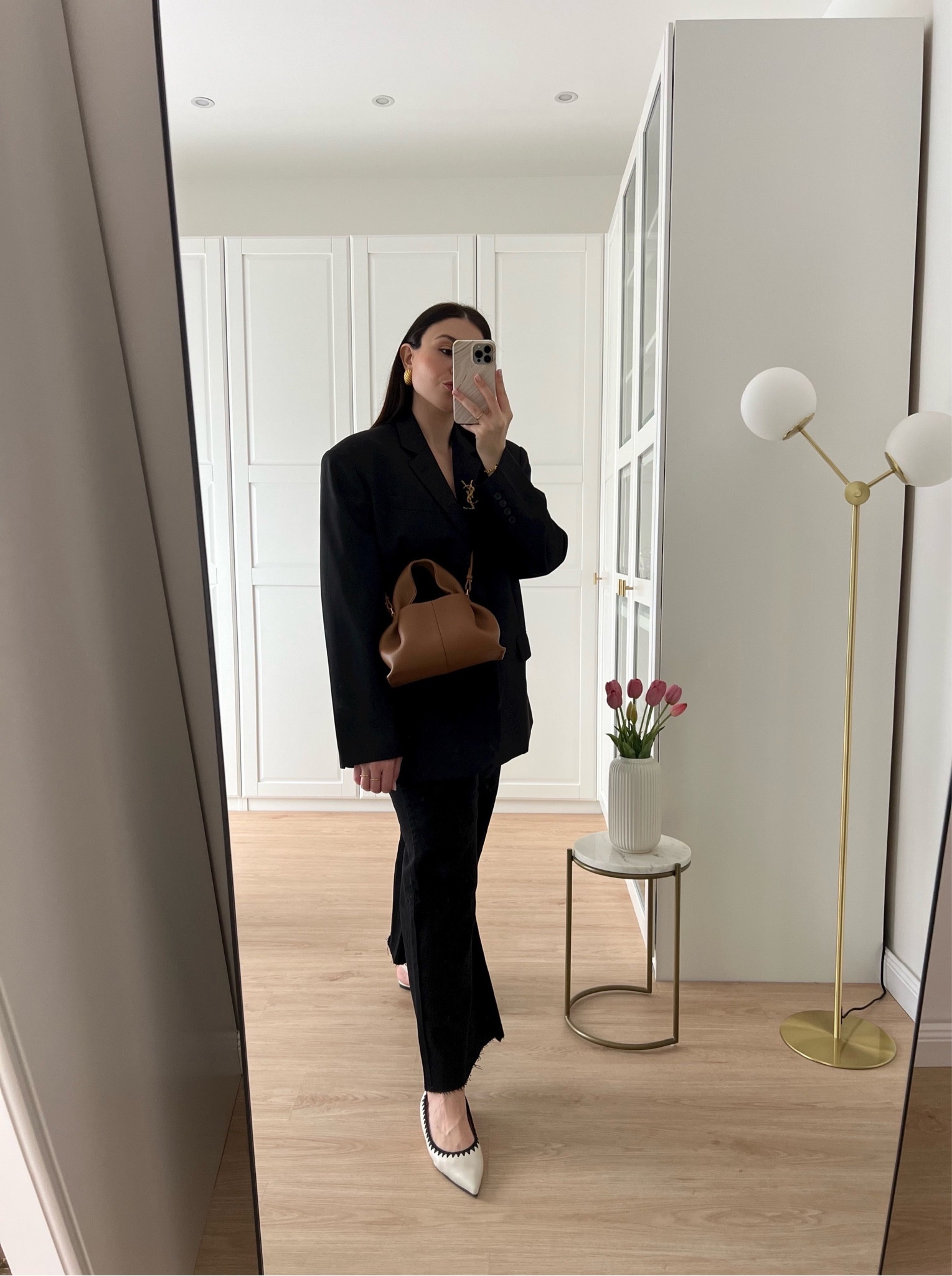 Black blazer &  black jeans combo with ballet flats 🖤

Outfit inspiration, spring fashion, Polene, The Frankie shop, Mango, Farfetch, COS, Vestiaire Collective, & other stories, Italy. 

#LTKSeasonal #LTKfit #LTKeurope