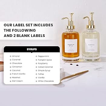 MoliMoli Coffee Syrup Dispenser for Coffee Bar, Coffee Pump Dispenser, Glass Syrup Bottle w. Pump... | Amazon (US)