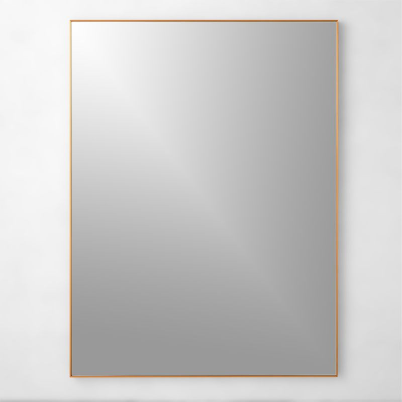 Infinity Rectangular Brass Wall Mirror 36"x48" + Reviews | CB2 | CB2