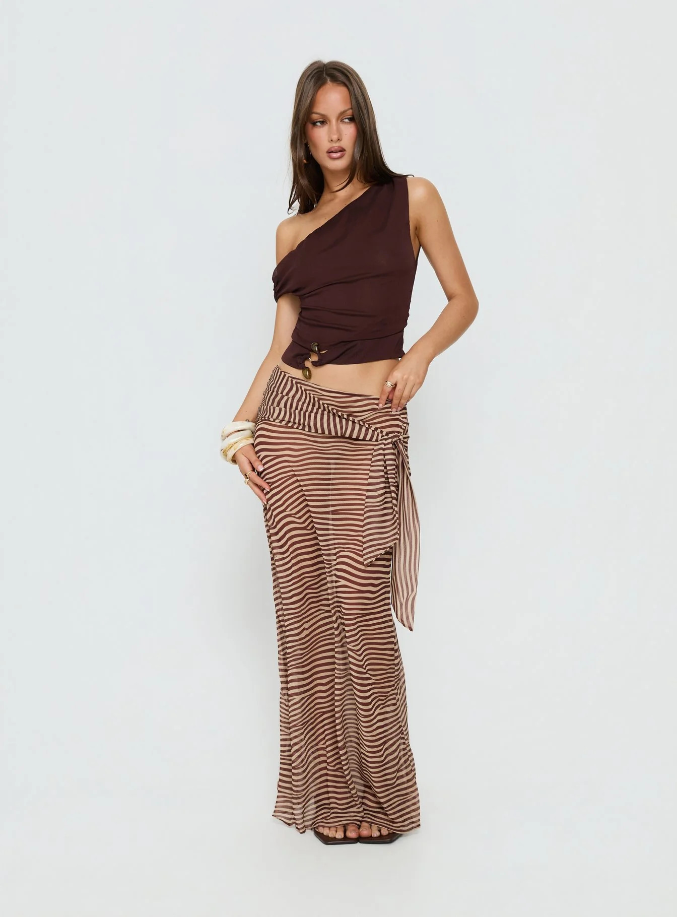 True Spirit Chiffon Maxi Skirt Multi | Princess Polly US