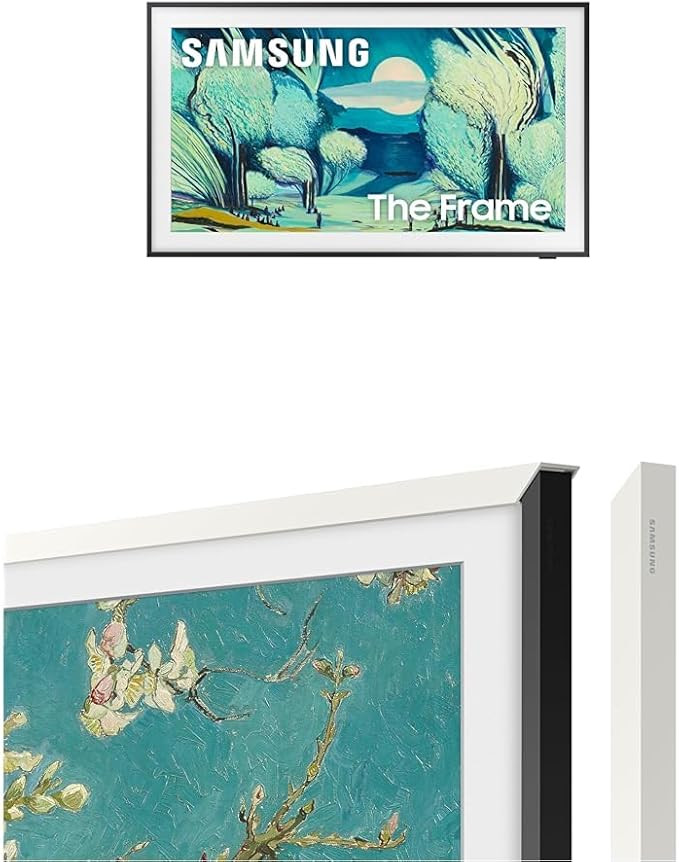 Samsung 55-Inch The Frame 4K QLED Smart TV (2025) with Modern White Customizable Bezel - Art Mode... | Amazon (US)