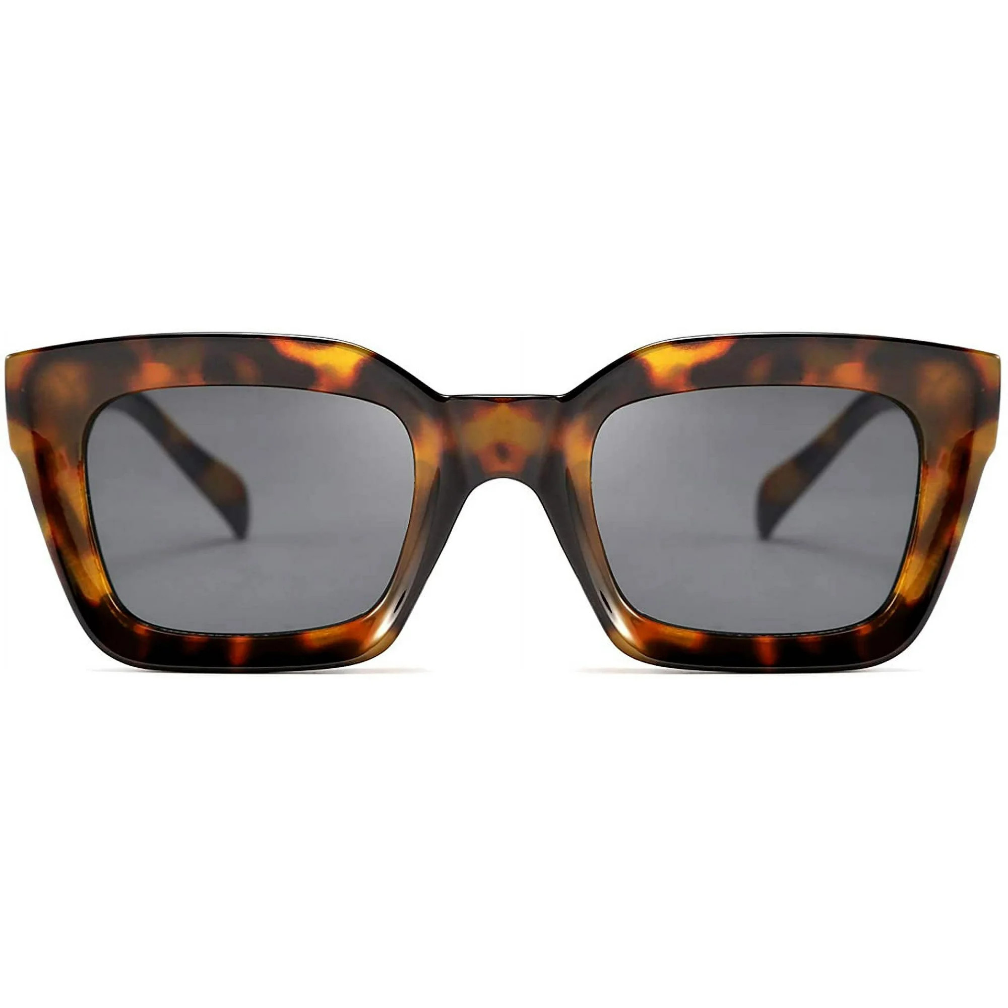 FEISEDY Classic Women Sunglasses Fashion Thick Square Frame UV400 B2471 | Walmart (US)