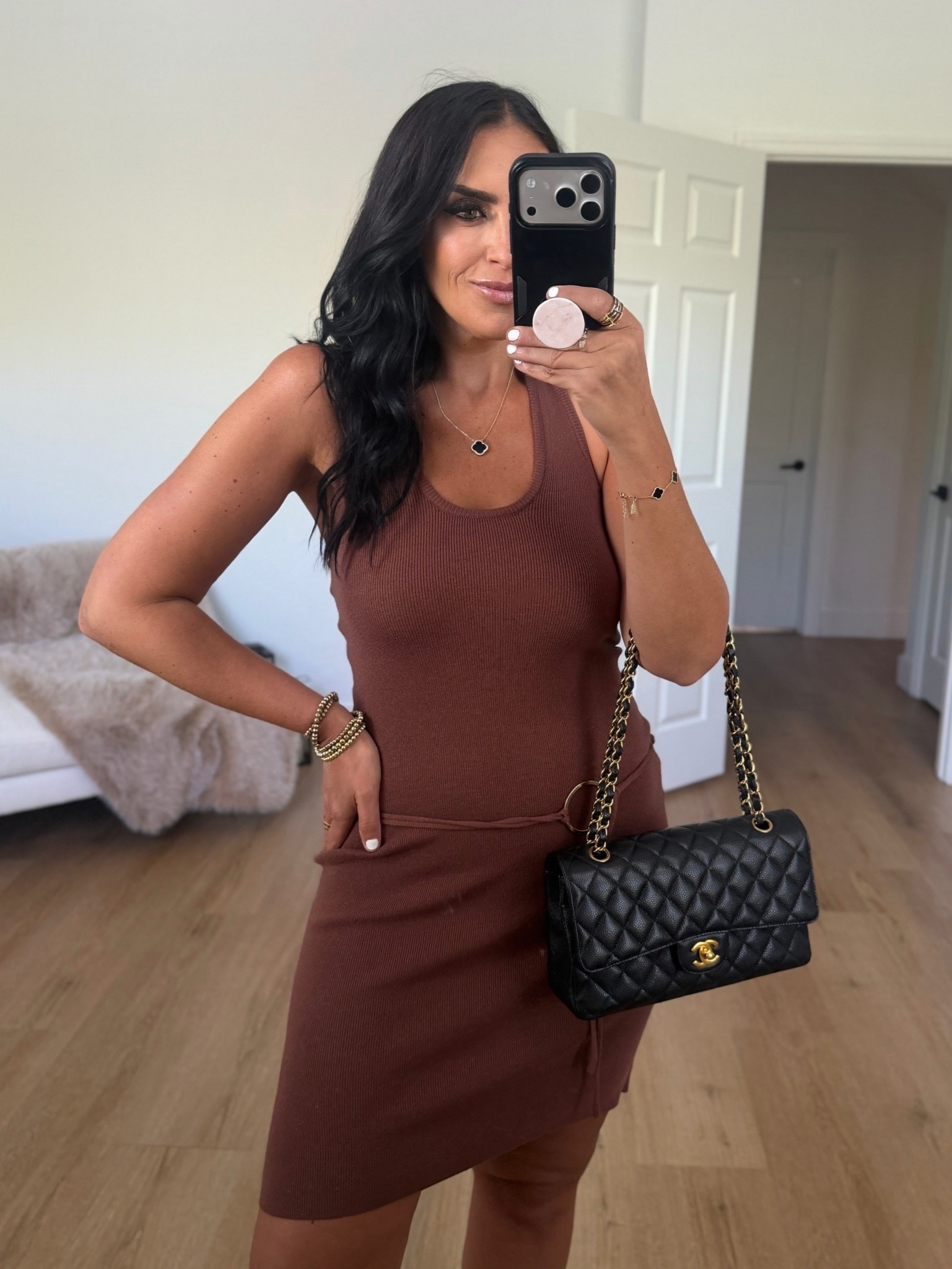Madden NYC Women's Sleeveless Halter Dress only $9 wearing size small.