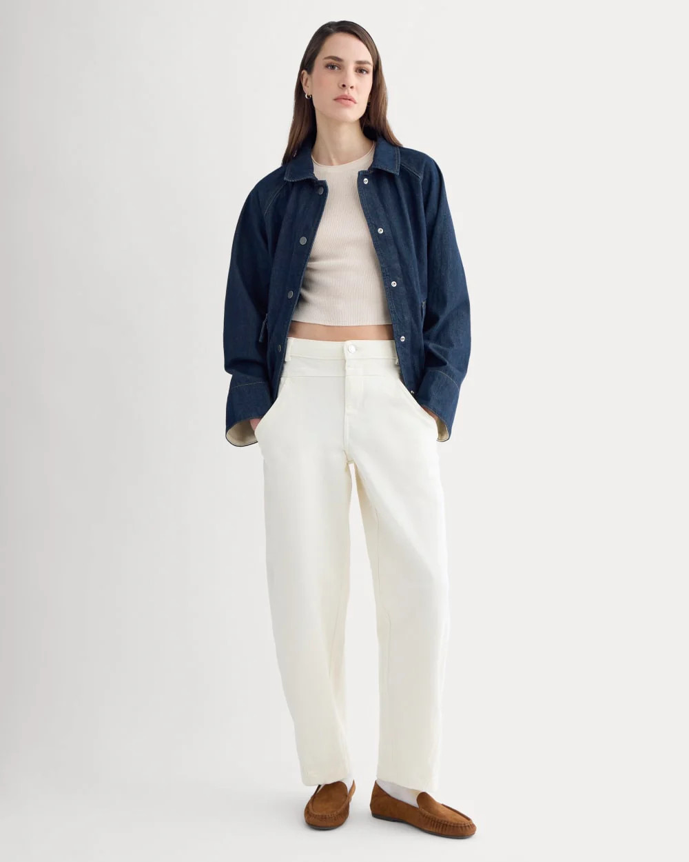 Double-Stitch Barrel Pant | Bone | Everlane