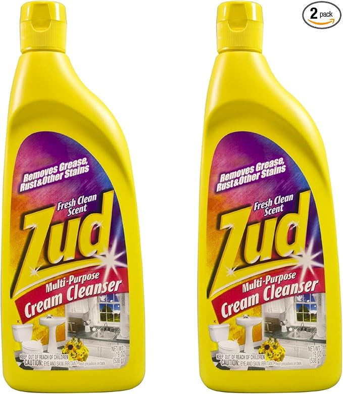 Zud Cream Cleanser (2-Pack) - Ultimate Bathroom Cleaner / Bleach-Free Formula for Shiny Surfaces ... | Amazon (US)