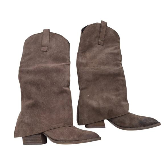 NEW Steve Madden Sorvino Western Boots in taupe suede women's size 7 | Poshmark