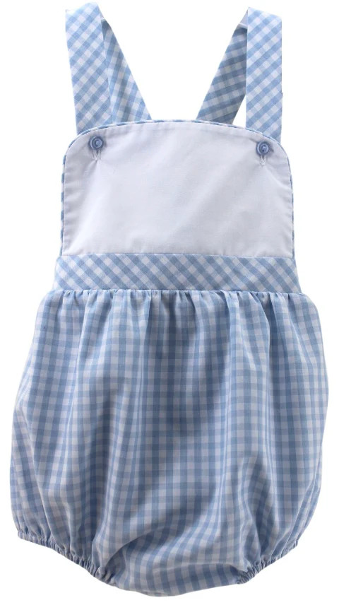 Conrad Sunsuit-Airy Blue Plaid | Haute Totz
