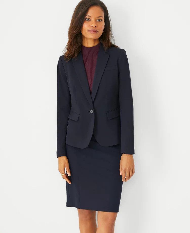 The One Button Blazer in Seasonless Stretch | Ann Taylor (US)