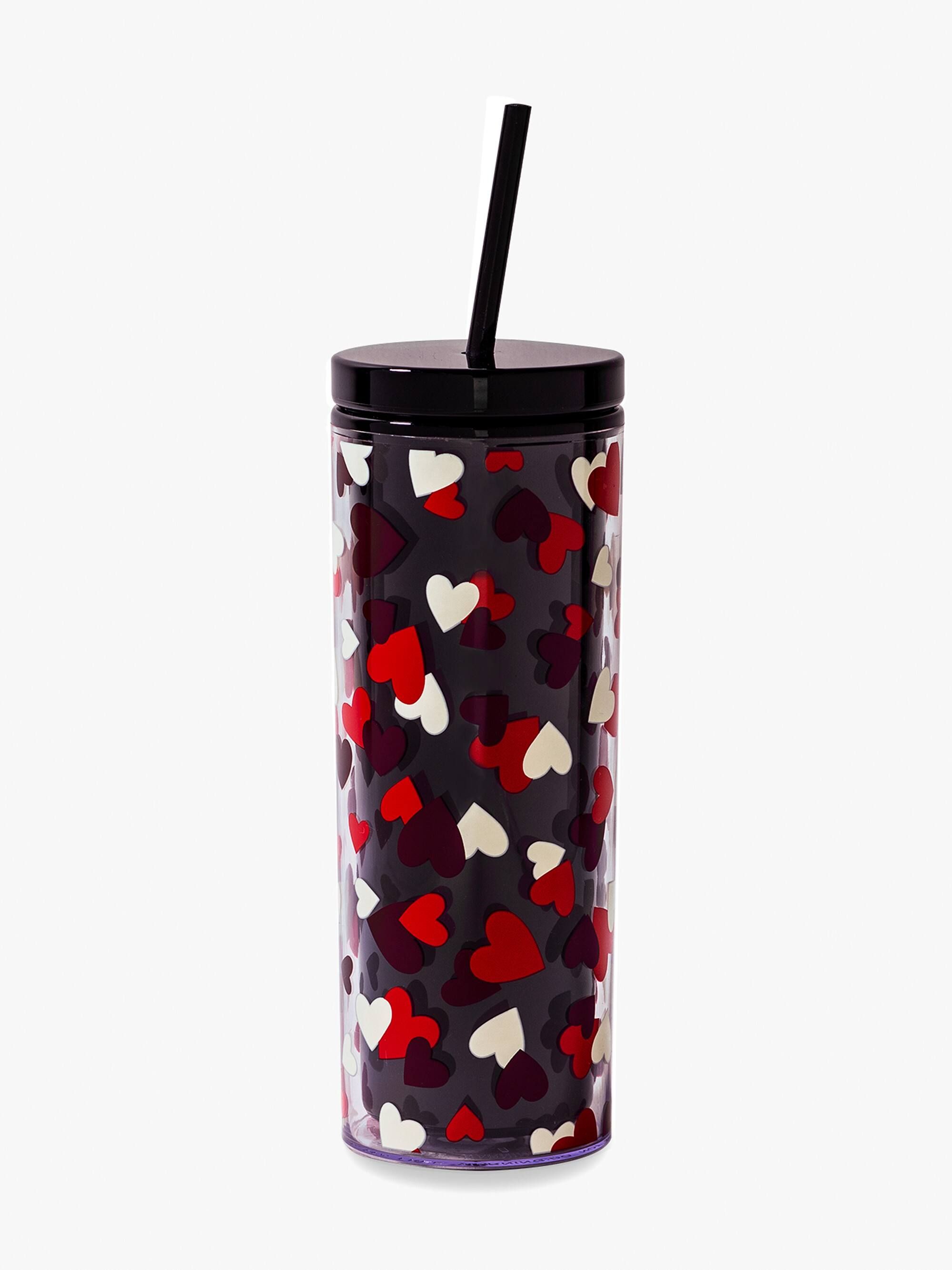 celebration hearts tumbler with straw | Kate Spade (US)