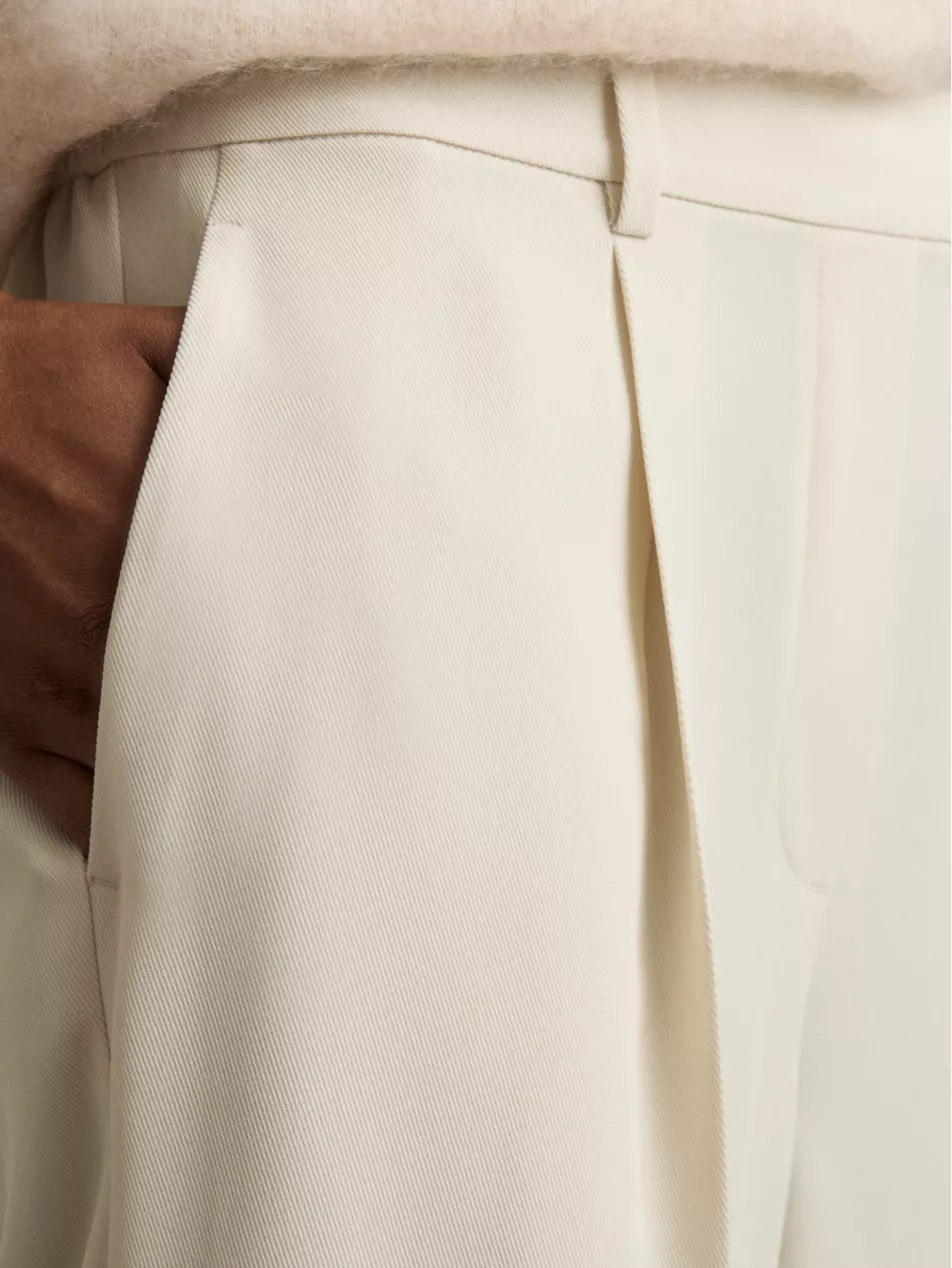 Eden elasticated-waist wide-leg twill trousers | Selfridges