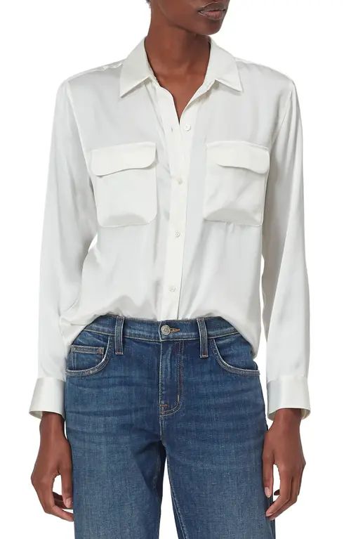 Equipment Signature Silk Button Up Silk Shirt in Nature White at Nordstrom, Size Small | Nordstrom