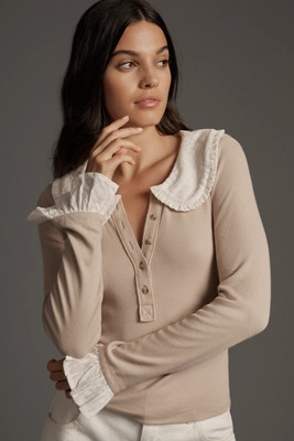 The Keira Collared Button-Front Blouse by Pilcro: Long-Sleeve Edition | Anthropologie (US)