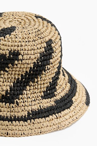 H & M - Handmade Straw Bucket Hat - Light Beige/Black | H&M (US + CA)