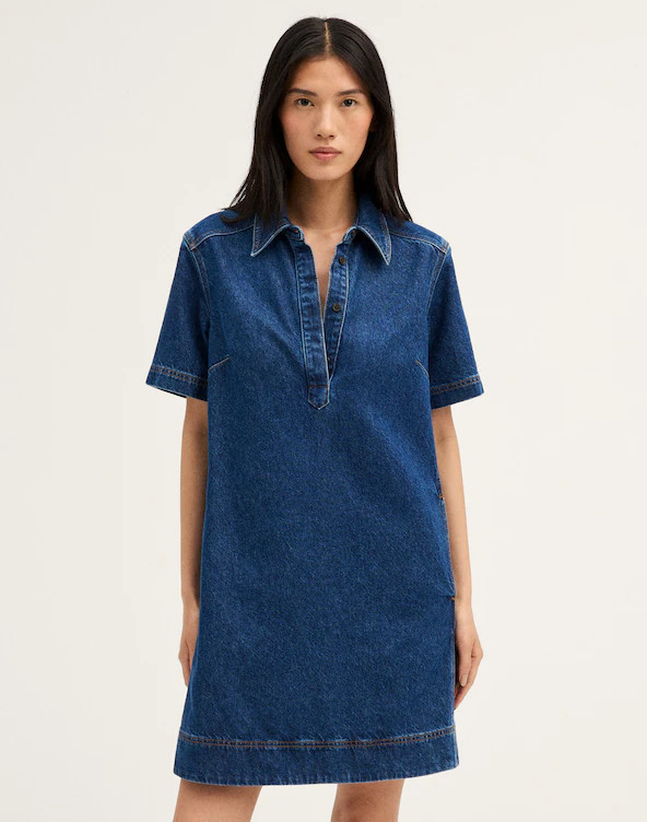 Polo Mini Dress in Airy Denim | Madewell