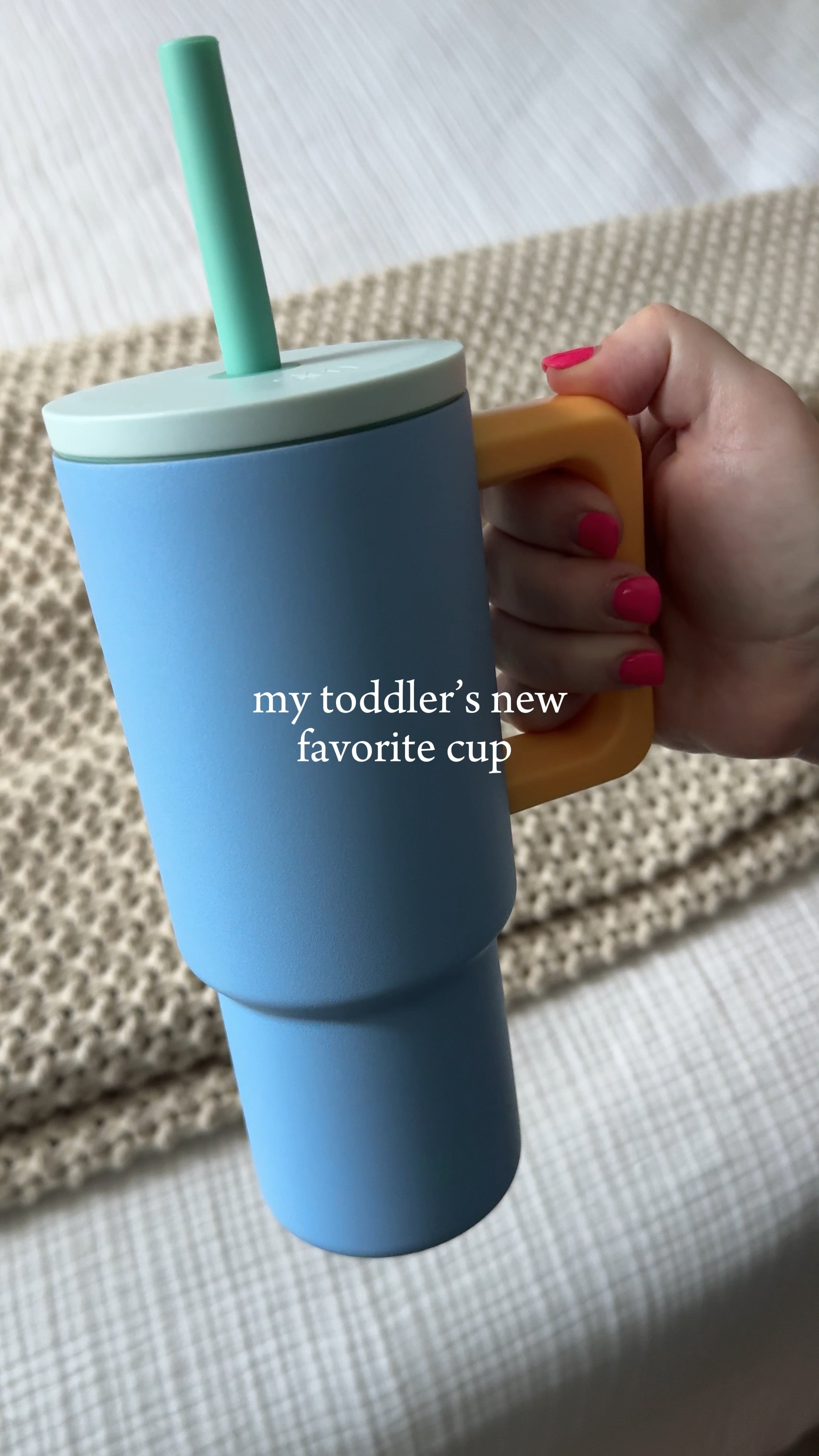 My toddler’s new favorite cup! 🩵 

#LTKFamily #LTKVideo #LTKKids