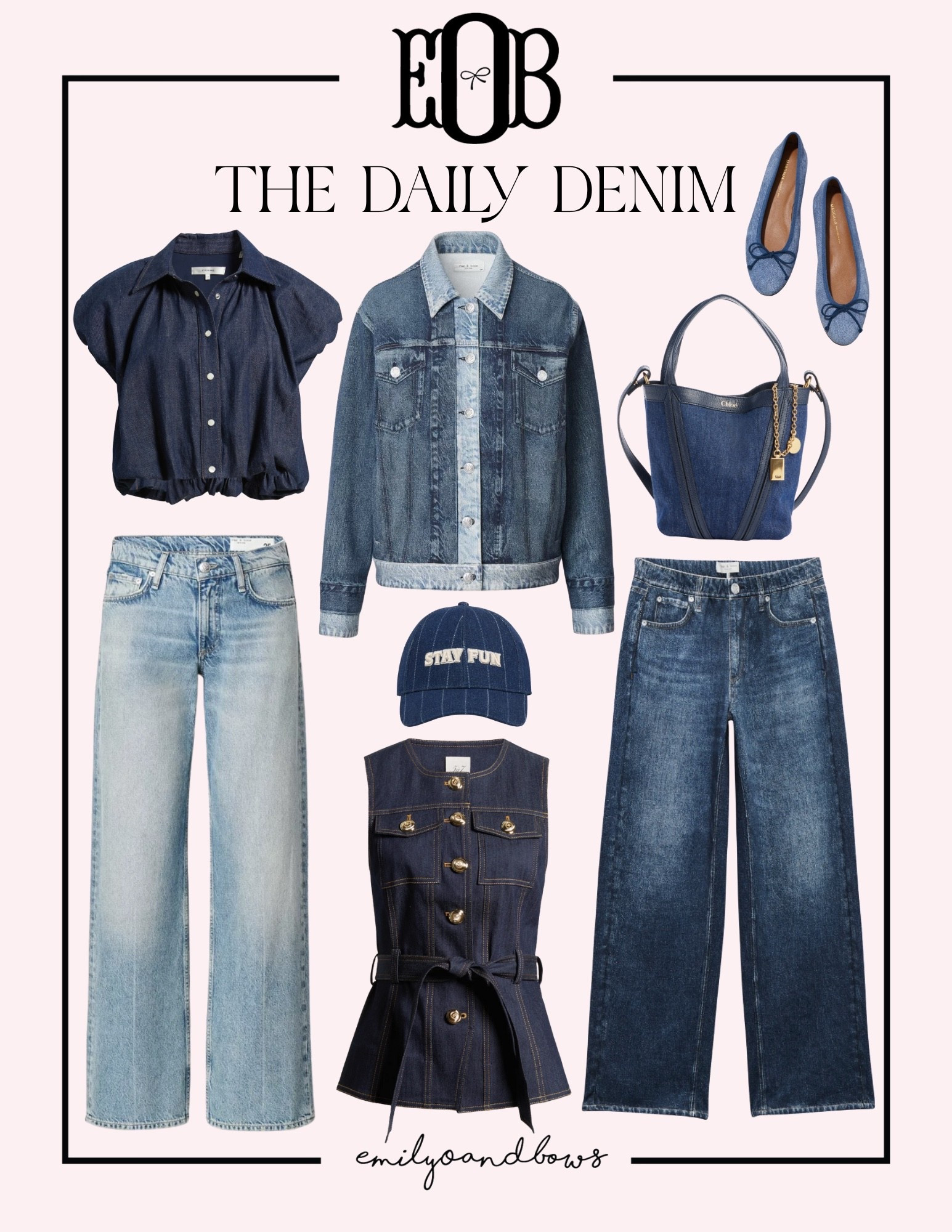 The daily denim! Rounding up my favorite denim pieces for this season 